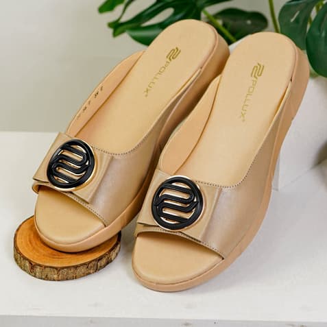Gambar ke-6 produk Pollux WPOJQ 36 Sandal Wedges Wanita Kekinian | Wedges Pesta | Wedges Wanita Bahan Kulit