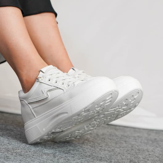 Thumbnail gambar ke-4 produk Pollux Jinju WTS 2101 - Sneakers Putih Wanita | Sepatu Wedges Wanita | Sneakers Wanita Kekinian