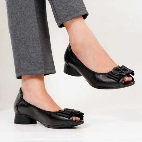 Thumbnail gambar ke-4 produk Pollux Monday WDQ 0203 Sepatu Pantofel Heels Wanita Hak 5 Cm