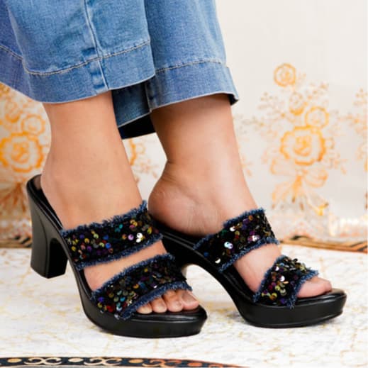 Gambar ke-1 produk Pollux Classic WPOGU 40 - Sandal Heels Wanita Berbahan Kulit | Heels Pesta | Heels Kekinian