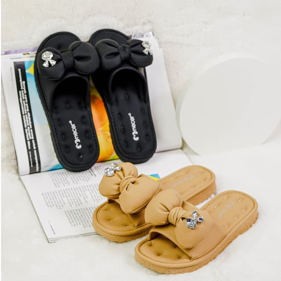 Thumbnail gambar ke-3 produk Mecer Daily WLY 6030 Sandal Wanita Kekinian | Sandal Slide Slip On Wanita