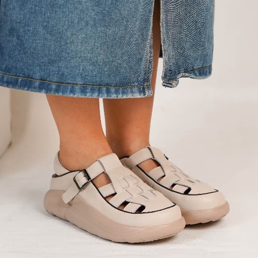 Thumbnail gambar ke-7 produk Sandal Selop Wanita | Selop Wedges | Wedges Hak Tinggi - Pollux WBB 681