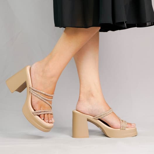 Thumbnail gambar ke-8 produk Pollux Classic WPOAS 02 - Sandal Heels Wanita Berbahan Kulit | Tinggi 9Cm