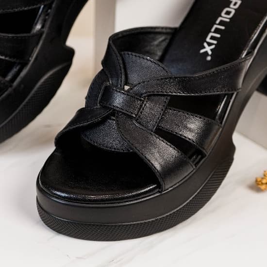 Thumbnail gambar ke-5 produk Pollux Daily WPOCS 01 | Sandal Wedges Wanita Kulit | Sandal Heels Wanita