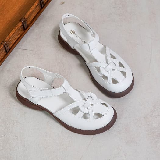 Thumbnail gambar ke-8 produk Pollux Daily WPOMO 03 Sandal Wedges Wanita | Sepatu Sandal Wanita | Sepatu Sandal Traveling Wanita| Sandal Wanita Bahan Kulit