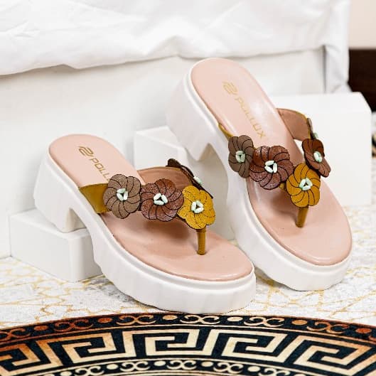 Thumbnail gambar ke-3 produk Pollux Bold WPOJV 15 - Sepatu Sandal Heels Wanita Kekinian Terbuat Dari Bahan Kulit