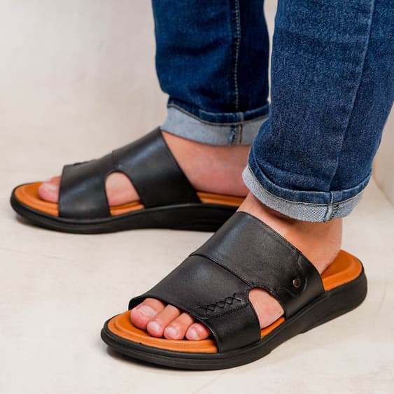 Gambar produk Pollux PPOCR 02 Sandal Kulit Pria Bahan Kulit Asli