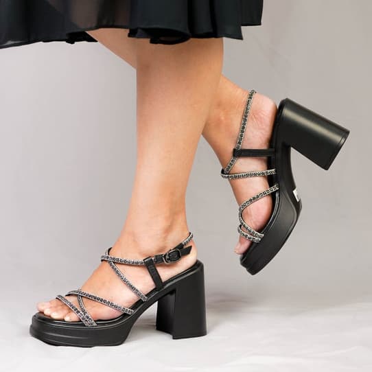 Thumbnail gambar ke-6 produk Pollux Classic WPOAS 01 - Sandal Heels Wanita Berbahan Kulit