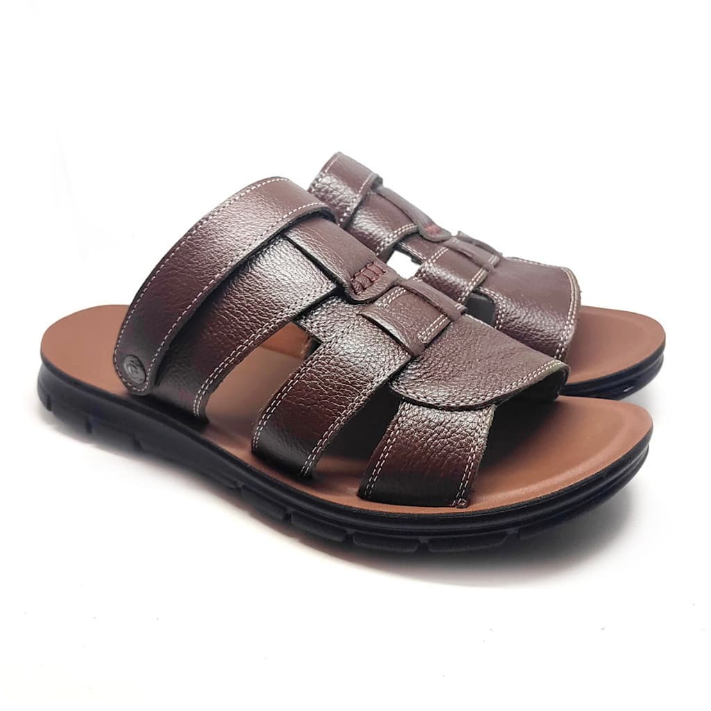 Gambar ke-7 produk Pollux PDQ 6683 - Sandal Kulit Pria Slip On Sangat Nyaman Dan Anti Slip