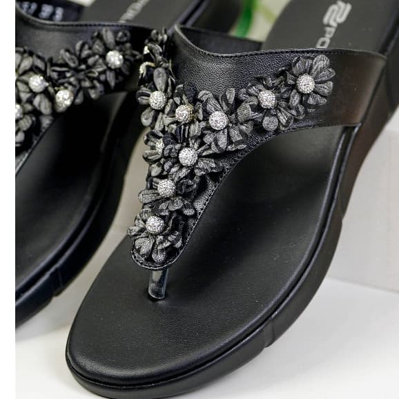 Thumbnail gambar ke-5 produk Pollux WPOJQ 35 Sandal Wedges | Wedges Pesta | Wedges Wanita Bahan Kulit