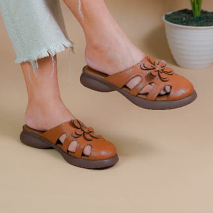 Gambar ke-1 produk Pollux WPOMO 07- Sandal Kulit Wanita | Sandal Wanita Ringan Empuk Dan Nyaman