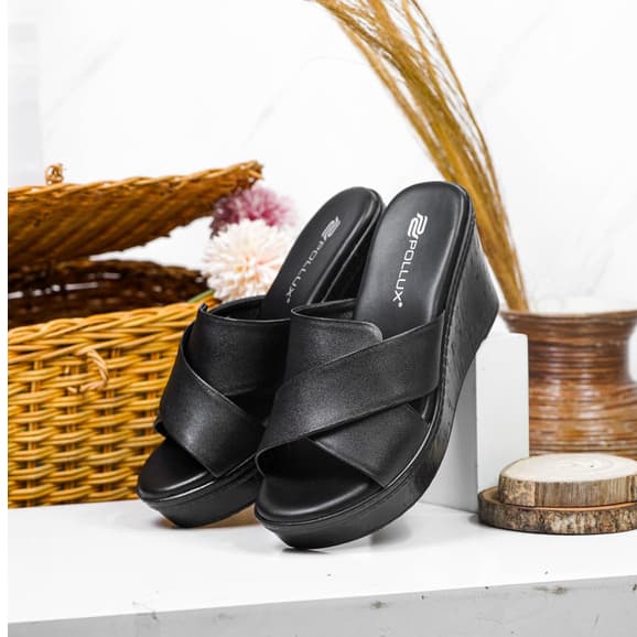 Thumbnail gambar ke-9 produk Pollux Bold WPOKT 32 - Sandal Wedges Wanita Kekinian Terbuat Dari Bahan Kulit Asli
