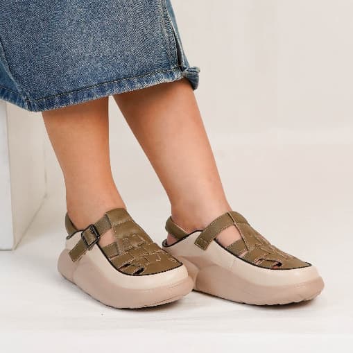 Thumbnail gambar ke-9 produk Sandal Selop Wanita | Selop Wedges | Wedges Hak Tinggi - Pollux WBB 681