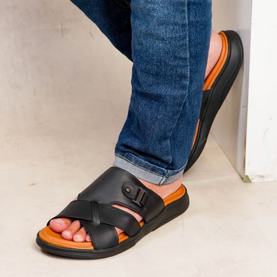 Thumbnail gambar ke-2 produk Sandal Kulit Pria Bahan Kulit Asli - Pollux PPOCR 01