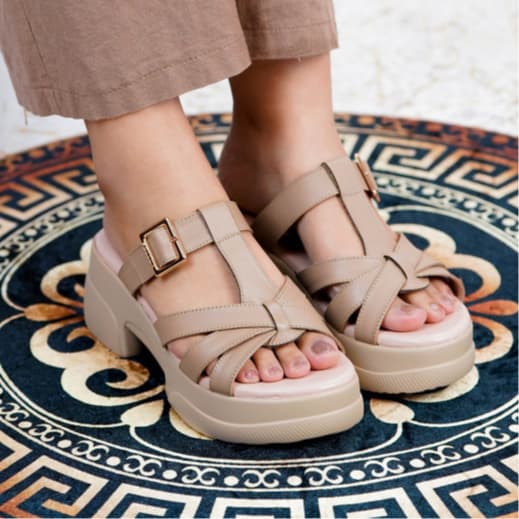Gambar ke-6 produk Pollux Daily WPOCS 27 - Sandal Wedges Wanita Kulit | Sandal Heels Wanita