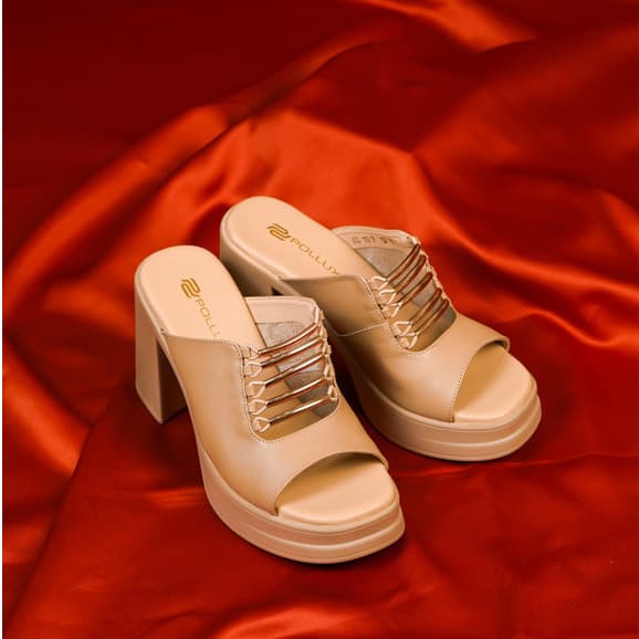 Thumbnail gambar ke-2 produk Pollux Classic WPOAS 10- Sandal Heels Wanita Kekinian Berbahan Kulit Asli | Tinggi Heels 9Cm