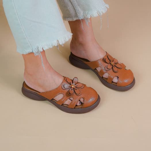 Gambar ke-1 produk Pollux WPOMO 07- Sandal Kulit Wanita | Sandal Wanita Ringan Empuk Dan Nyaman