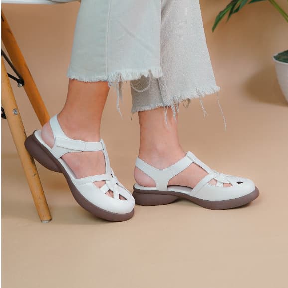 Thumbnail gambar ke-6 produk Pollux Daily WPOMO 03 Sandal Wedges Wanita | Sepatu Sandal Wanita | Sepatu Sandal Traveling Wanita| Sandal Wanita Bahan Kulit