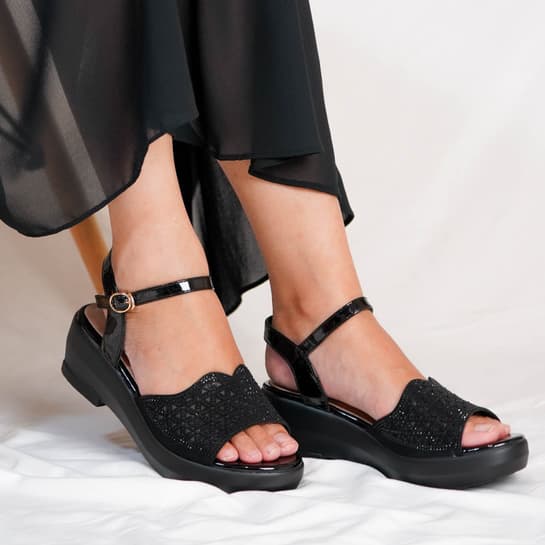 Thumbnail gambar ke-4 produk Pollux Aurora WDQ 8139 Sepatu Sandal Wedges | Sandal Pesta Wanita