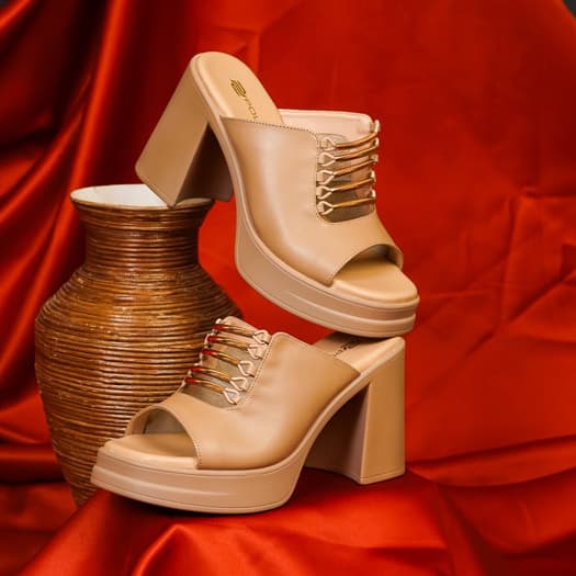 Gambar ke-7 produk Pollux Classic WPOAS 10- Sandal Heels Wanita Kekinian Berbahan Kulit Asli | Tinggi Heels 9Cm