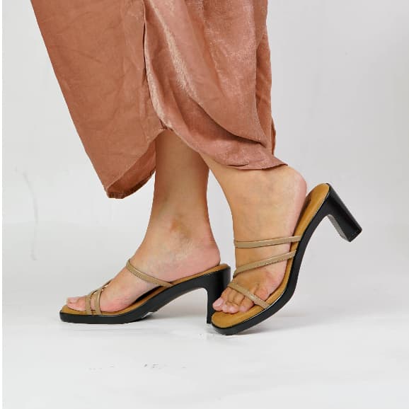 Gambar ke-6 produk Pollux Simplicity WPOAT 29- Sandal Heels 7Cm Wanita Berbahan Kulit