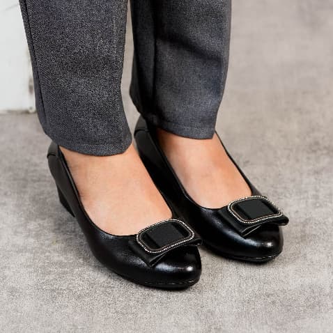 Thumbnail gambar ke-9 produk Pollux Monday WDQ 3065 Sepatu Pantofel Heels Wanita Kerja Bahan Kulit Asli Tinggi Hils 5 Cm