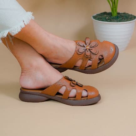 Gambar ke-1 produk Pollux WPOMO 07- Sandal Kulit Wanita | Sandal Wanita Ringan Empuk Dan Nyaman