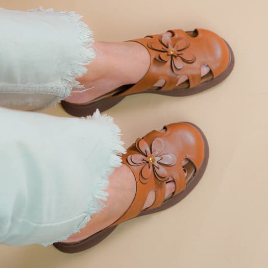 Thumbnail gambar ke-5 produk Pollux WPOMO 07- Sandal Kulit Wanita | Sandal Wanita Ringan Empuk Dan Nyaman