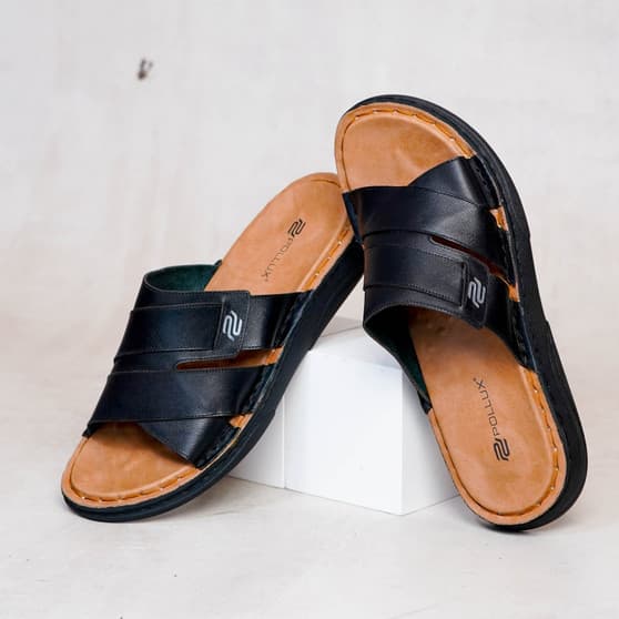 Thumbnail gambar ke-3 produk Pollux PPOCX 13 - Sandal Pria Slop Kulit Kekinian Original