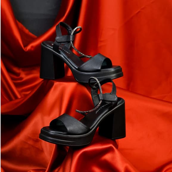 Thumbnail gambar ke-6 produk Pollux Classic WPOAS 05 - Sandal Heels Wanita Kekinian Berbahan Kulit Asli | Tinggi Heels 9Cm