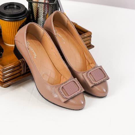Thumbnail gambar ke-8 produk Pollux Monday WDQ 3065 Sepatu Pantofel Heels Wanita Kerja Bahan Kulit Asli Tinggi Hils 5 Cm