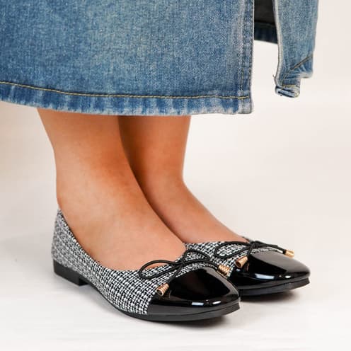 Thumbnail gambar ke-3 produk Sepatu Kerja Wanita | Flat Shoes Wanita - Mecer Wyh 65132