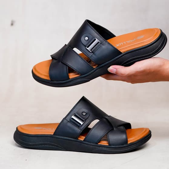 Thumbnail gambar ke-3 produk Sandal Kulit Pria Bahan Kulit Asli - Pollux PPOCR 01
