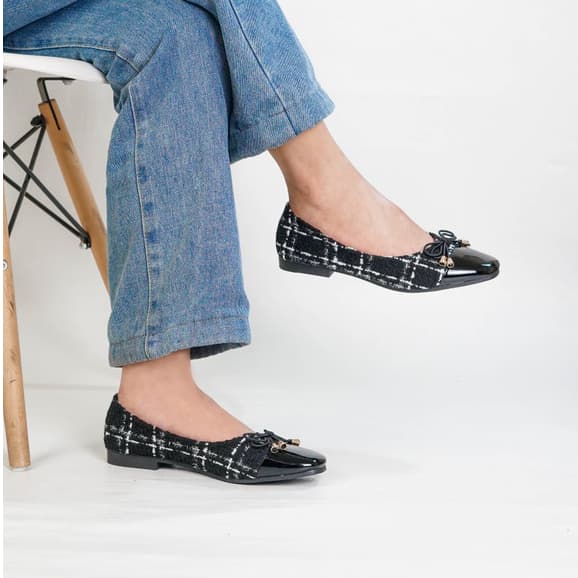 Gambar ke-8 produk Mecer Classic WYH 65F1 Sepatu Kerja Wanita | Sepatu Kantor Wanita | Sepatu Kuliah | Flat Shoes Kekinian
