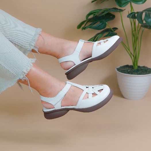 Thumbnail gambar ke-4 produk Pollux Daily WPOMO 03 Sandal Wedges Wanita | Sepatu Sandal Wanita | Sepatu Sandal Traveling Wanita| Sandal Wanita Bahan Kulit