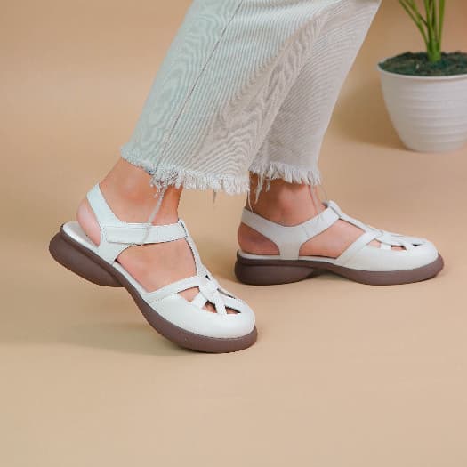 Thumbnail gambar ke-2 produk Pollux Daily WPOMO 03 Sandal Wedges Wanita | Sepatu Sandal Wanita | Sepatu Sandal Traveling Wanita| Sandal Wanita Bahan Kulit