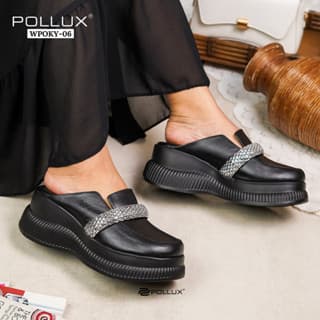 Thumbnail gambar ke-7 produk Pollux Bold WPOKY 06 Sandal Wanita Model Clogs Bahan Kulit Asli | Sandal Wedges Wanita