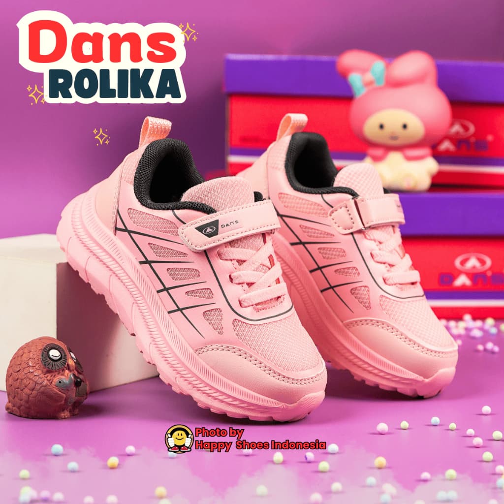 Gambar ke-1 produk Dans Rolika Sepatu Anak Perempuan | Sepatu Kats Anak Keren | Sneakers Anak Casual Dans Kainda