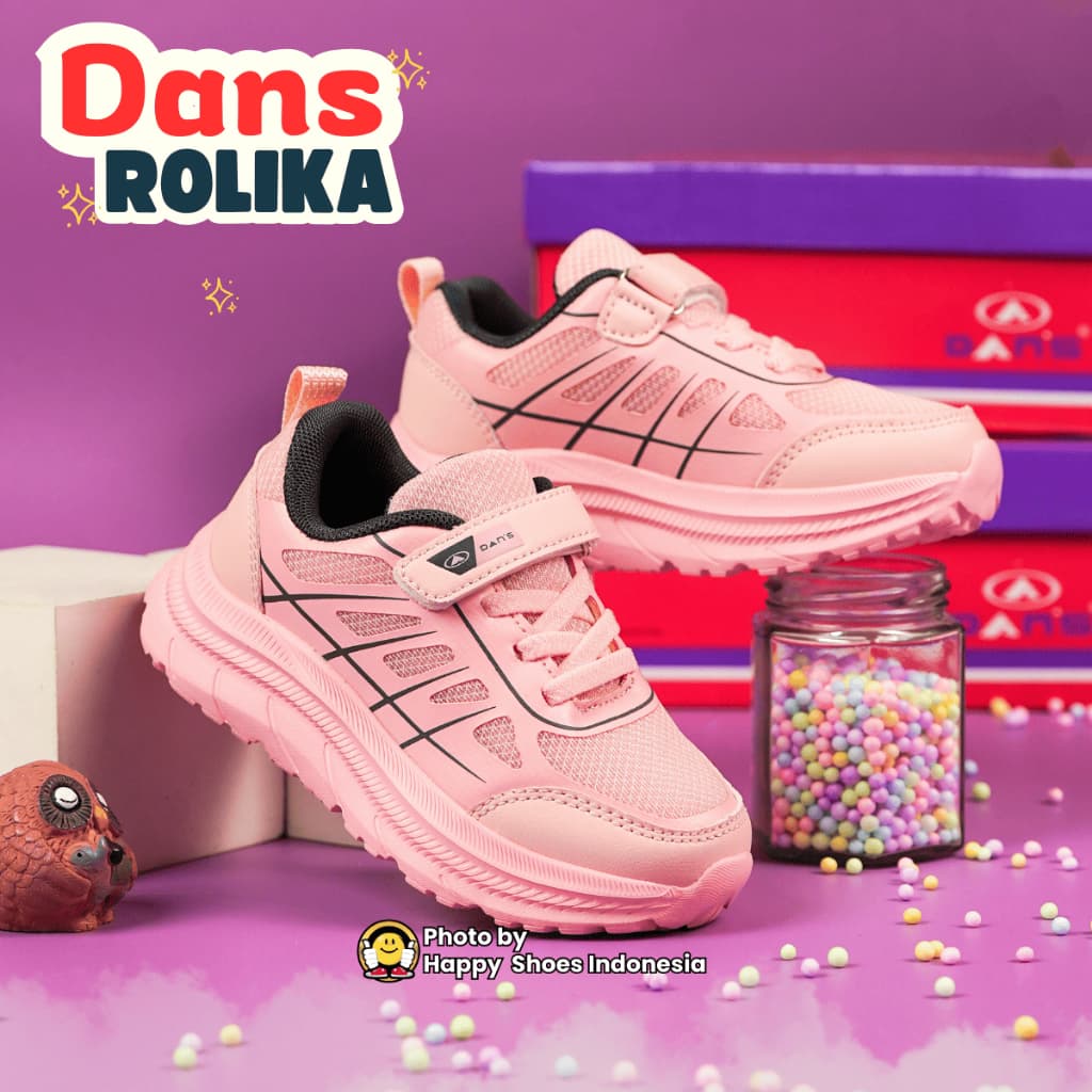 Gambar ke-1 produk Dans Rolika Sepatu Anak Perempuan | Sepatu Kats Anak Keren | Sneakers Anak Casual Dans Kainda