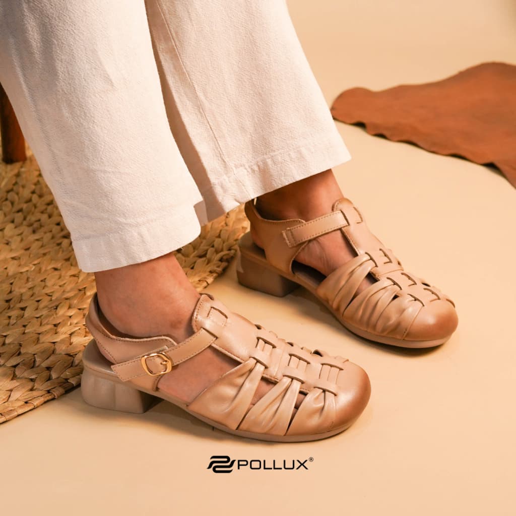 Gambar ke-6 produk Pollux Classic WBB 925882 - Sandal Heels Wanita Kekinian Bahan Kulit Asli Anti Slip