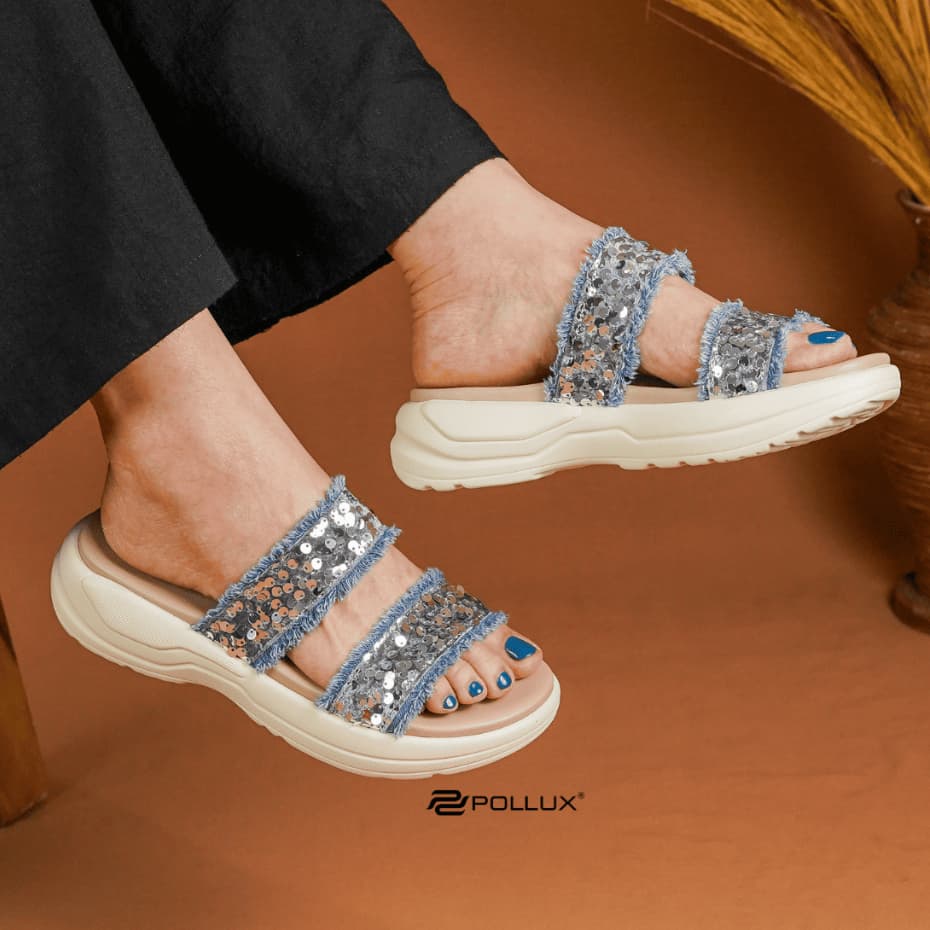Thumbnail gambar ke-3 produk Pollux Daily WPOLP 09 - Sandal Flat Wanita Bahan Kulit Asli