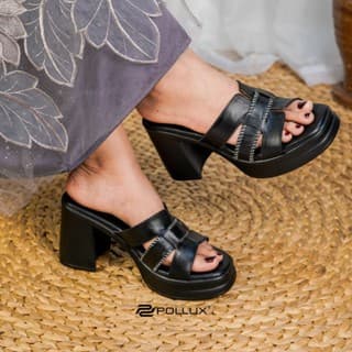 Gambar ke-8 produk Pollux Classic WPOAS 24 - Heels Wanita Bahan Kulit Asli  Tinggi 9cm