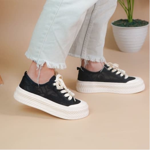 Thumbnail gambar ke-6 produk Pollux Play WBB 61002 - Casual Sneakers Knitting Upper | Vulcanized Women Sneakers