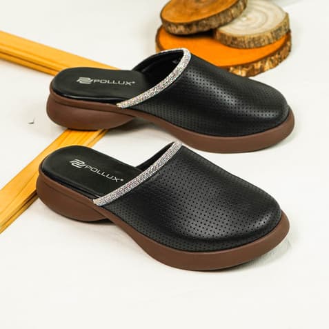 Thumbnail gambar ke-4 produk Pollux Daily WPOMO 12- Sandal Wanita Bahan Kulit | Wedges Wanita | Sepatu Sandal Wanita