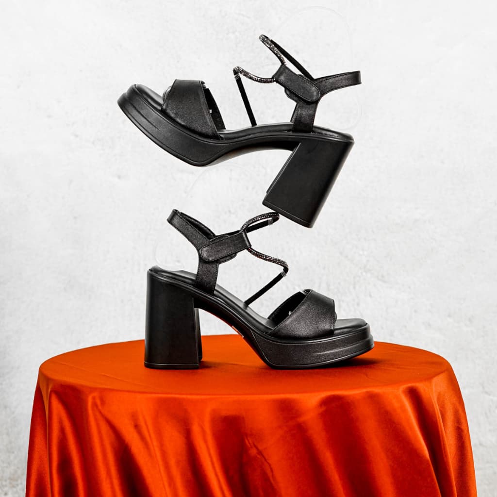 Thumbnail gambar ke-3 produk Pollux Classic WPOAS 05 - Sandal Heels Wanita Kekinian Berbahan Kulit Asli | Tinggi Heels 9Cm