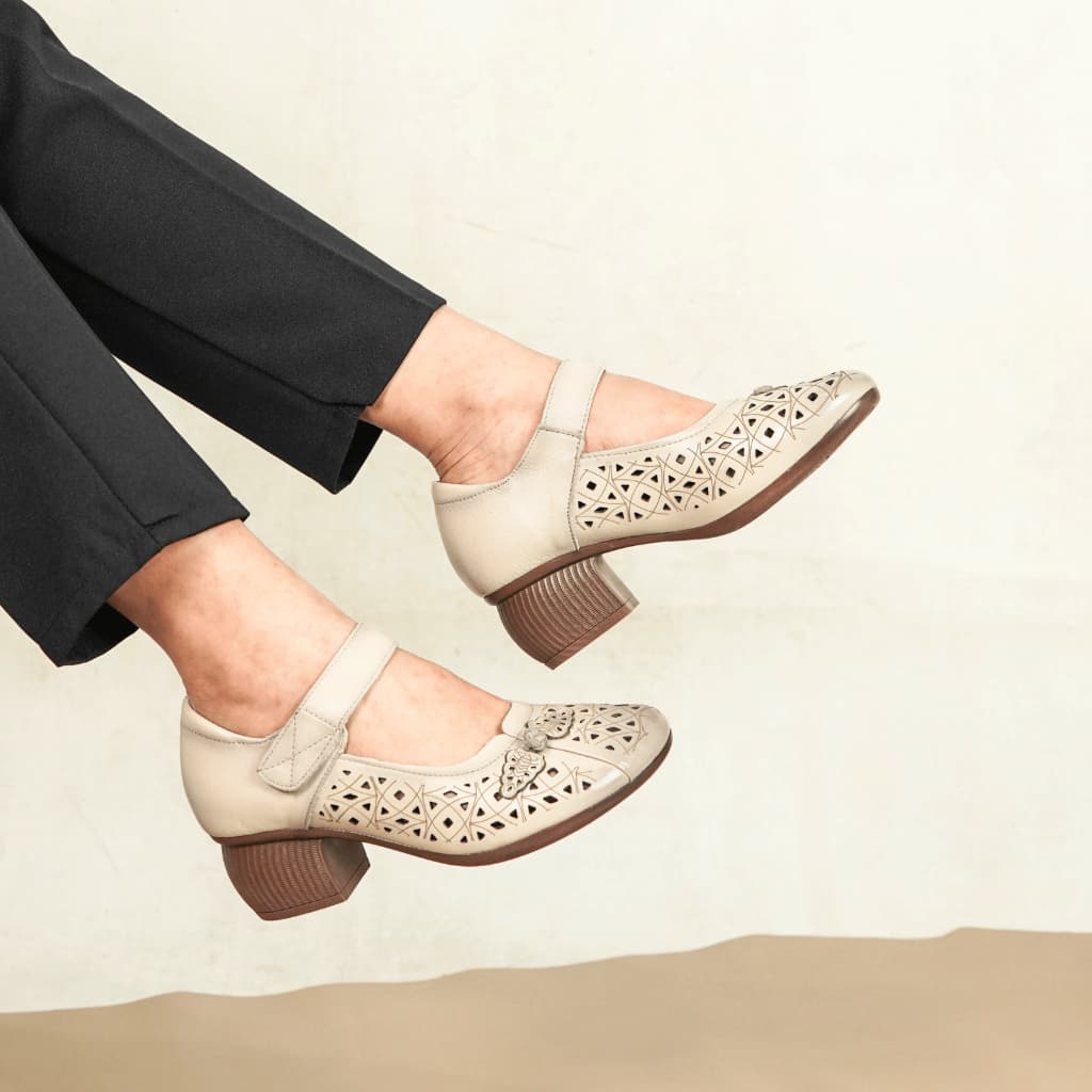 Gambar produk Pollux WBB 6079 Sepatu Wanita Heels | Heels Fashion | Sepatu Wanita Kulit | Sepatu Heels Velcro