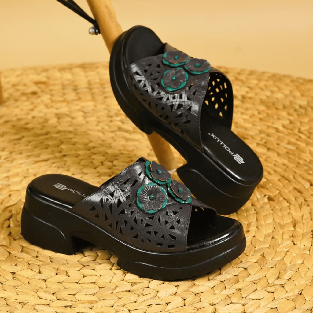 Thumbnail gambar ke-8 produk Pollux Daily WPOCS 36 - Sandal Wedges Wanita Kulit | Sandal Heels Wanita