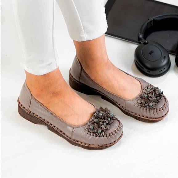 Thumbnail gambar ke-5 produk Pollux Monday WDQ 738 - Sepatu Wedges Wanita Bahan Kulit Asli Motif Bunga