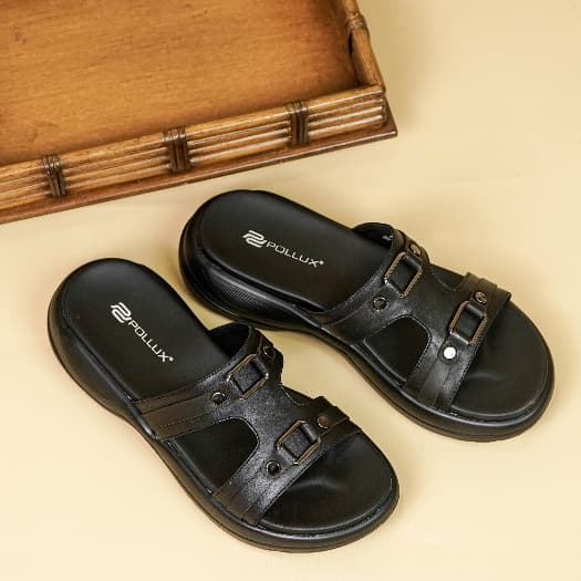 Thumbnail gambar ke-9 produk Pollux Daily WPOLP 13 Sandal Wanita Kekinian Terbuat Dari Kulit Asli Empuk Dan Nyaman Di Pakai