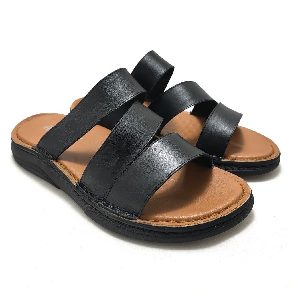 Thumbnail gambar ke-2 produk Pollux PPOCX 08 Sandal Slip On | Sandal Selop | Sandal Pria Bahan Kulit Asli